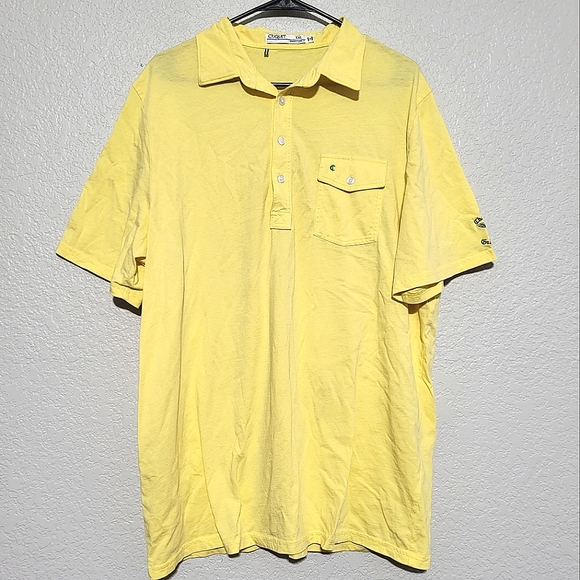Criquet Shirts Criquet Yellow Golf Polo Shirt Embroidery Xxl